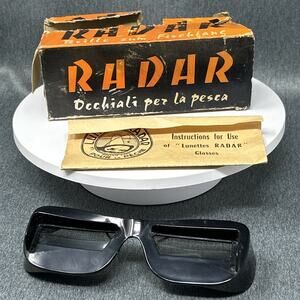 1964 Lunettes RADAR Polarized Fishing Clip-On Glasses Box Instructions France